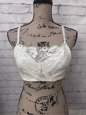 Soma Bra Size 34D‎ Ivory Cami Style Lace Underwire Sexy Bralette